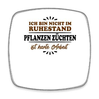 Ruhestand Rentner Pensioner Pflanzen-Züchter - Viereckiger Kühlschrankmagnet - Weiß - Vorne
