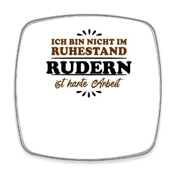 Ruhestand Rentner Pensioner Ruderer - Viereckiger Kühlschrankmagnet - Weiß - Vorne