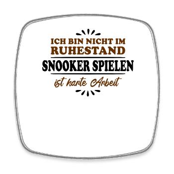 Ruhestand Rentner Pensioner Snooker-Spieler - Viereckiger Kühlschrankmagnet - Weiß - Vorne