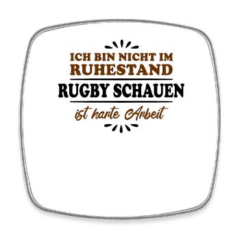 Retirement Pensioner Pensioner Rugby - Square fridge magnet - white - Front
