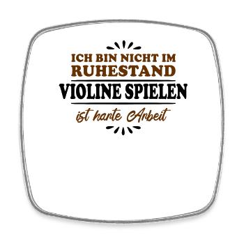 Retirement Pensioner Pensioner Violin Player - Square fridge magnet - white - Front