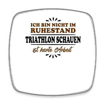 Retraité Retraité Triathlon Sport - Magnet carré - blanc - Devant