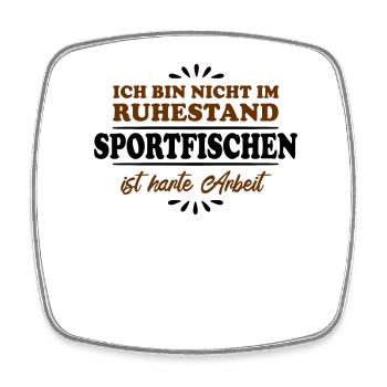 Ruhestand Rentner Pensioner Sportfischer - Viereckiger Kühlschrankmagnet - Weiß - Vorne