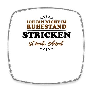 Retirement Pensioner Pensioner Knitting - Square fridge magnet - white - Front