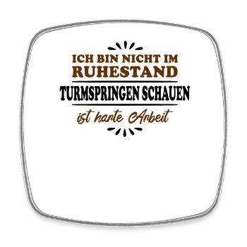 Ruhestand Rentner Pensioner Turmspringen - Viereckiger Kühlschrankmagnet - Weiß - Vorne
