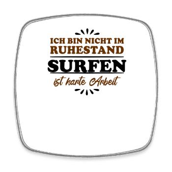 Retraité Retraité Surfeur - Magnet carré - blanc - Devant