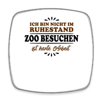 Zoologie des pensionnés - Magnet carré - blanc - Devant