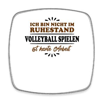 Pensionné Retraité Joueur de volley-ball - Magnet carré - blanc - Devant