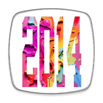 BUNT 12E ANNIVERSAIRE 2014 - Magnet carré - blanc - Devant