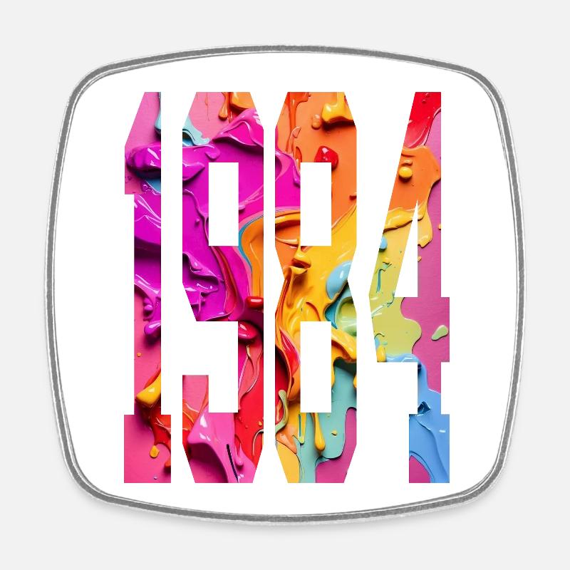 BUNT 42ND BIRTHDAY 1984 - Square fridge magnet - white