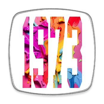 BUNT 53RD BIRTHDAY 1973 - Square fridge magnet - white - Front