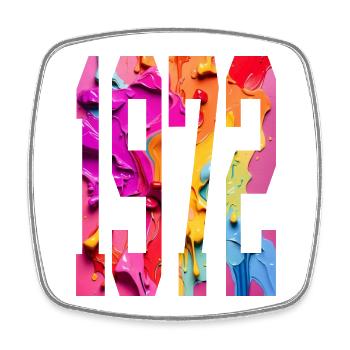 BUNT 54TH BIRTHDAY 1972 - Square fridge magnet - white - Front