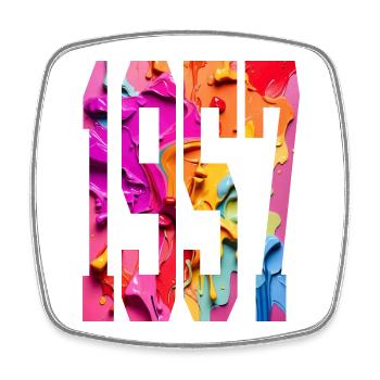 BUNT 69TH BIRTHDAY 1957 - Square fridge magnet - white - Front