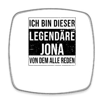 Ich bin dieser legendäre für Jona - Viereckiger Kühlschrankmagnet - Weiß - Vorne