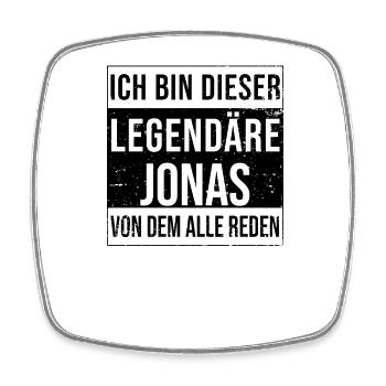 Ich bin dieser legendäre für Jonas - Viereckiger Kühlschrankmagnet - Weiß - Vorne