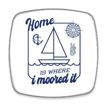 Accessoires de voilier marin voilier voilier - Magnet carré - blanc - Devant