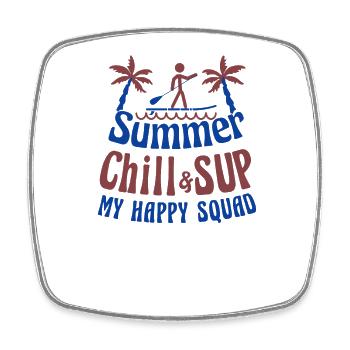 SUP board paddleboarding paddle supboard Stand Up - Square fridge magnet - white - Front