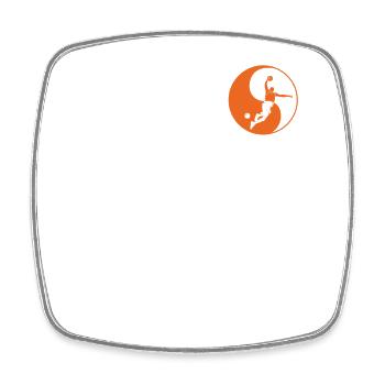 Basketball Player Basketball Player Yin Yang Symbol - Square fridge magnet - white - Front