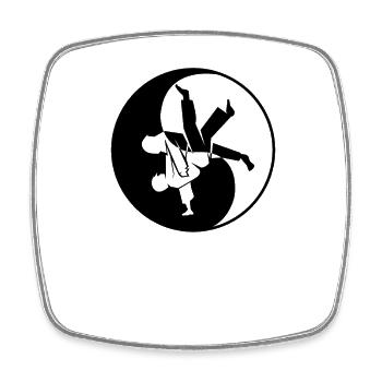 Judoka Taekwondo Karate Aikido Ju-Jutsu - Square fridge magnet - white - Front
