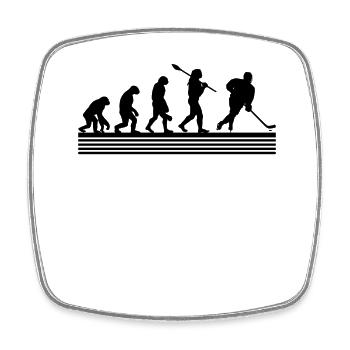 Eishockey-Spieler Hockey-Spiel Eishockey - Viereckiger Kühlschrankmagnet - Weiß - Vorne
