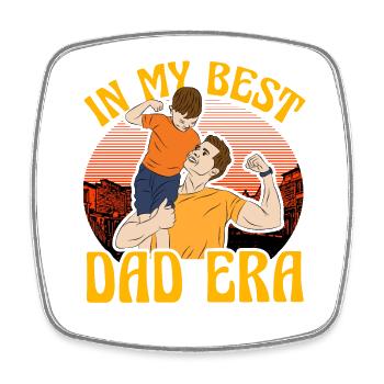 In meiner Best Dad-Ära - Viereckiger Kühlschrankmagnet - Weiß - Vorne