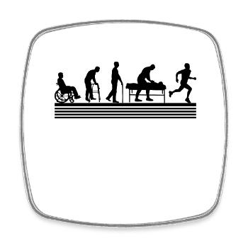 Physiotherapy Chiropractor Physio-masseur - Square fridge magnet - white - Front