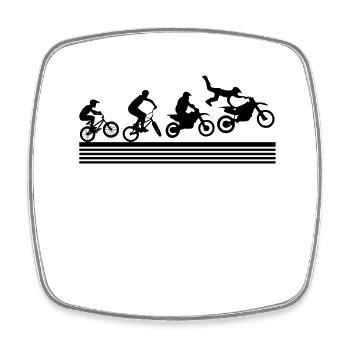 Pit-bike supermoto Dirtbike Evolution Pitbike - Square fridge magnet - white - Front