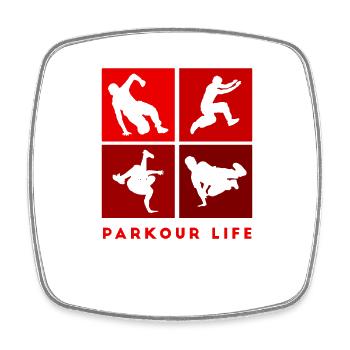 Parkour-Life Freerunning Freerunner - Viereckiger Kühlschrankmagnet - Weiß - Vorne