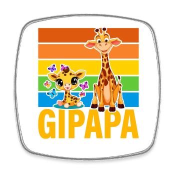 Gipapa - Viereckiger Kühlschrankmagnet - Weiß - Vorne