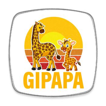 Gipapa - Viereckiger Kühlschrankmagnet - Weiß - Vorne