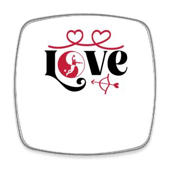 Basketballer Basketball-spieler Love Basketball - Viereckiger Kühlschrankmagnet - Weiß - Vorne