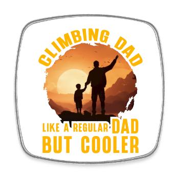 Klettern Papa wie ein normaler Papa, aber cooler - Viereckiger Kühlschrankmagnet - Weiß - Vorne