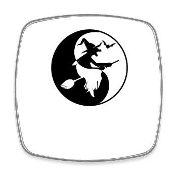 Mystic Witches Gothic Occult Witch - Square fridge magnet - white - Front