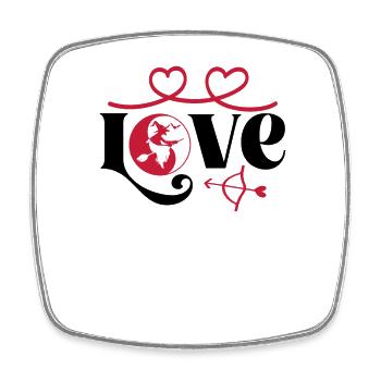 Mystisches Gothic Okkult Witch Halloween Lovers - Viereckiger Kühlschrankmagnet - Weiß - Vorne