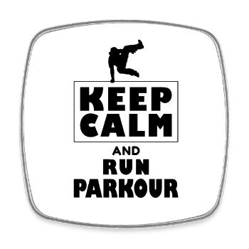 Freerunning freerunner de parkour - Magnet carré - blanc - Devant
