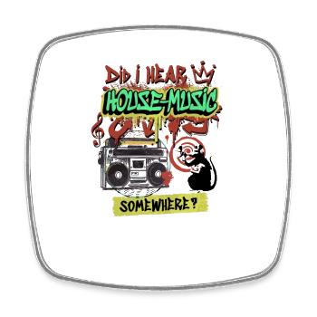 Hardcore-Rave Musik Raver 90s EDM DJ Rave Techno - Viereckiger Kühlschrankmagnet - Weiß - Vorne