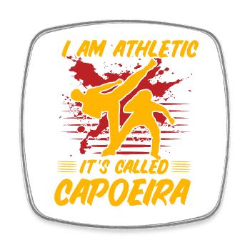 Je suis Athletic ça s’appelle Capoeira - Magnet carré - blanc - Devant