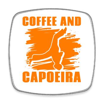 Café et Capoeira - Magnet carré - blanc - Devant