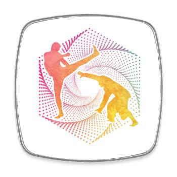 Capoeira - Magnet carré - blanc - Devant