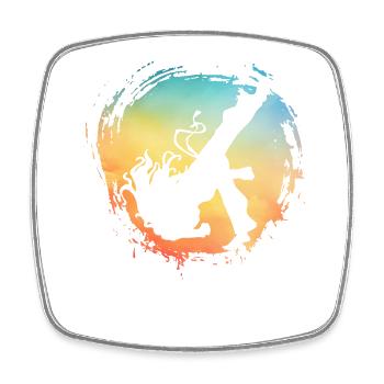 Capoeira - Magnet carré - blanc - Devant