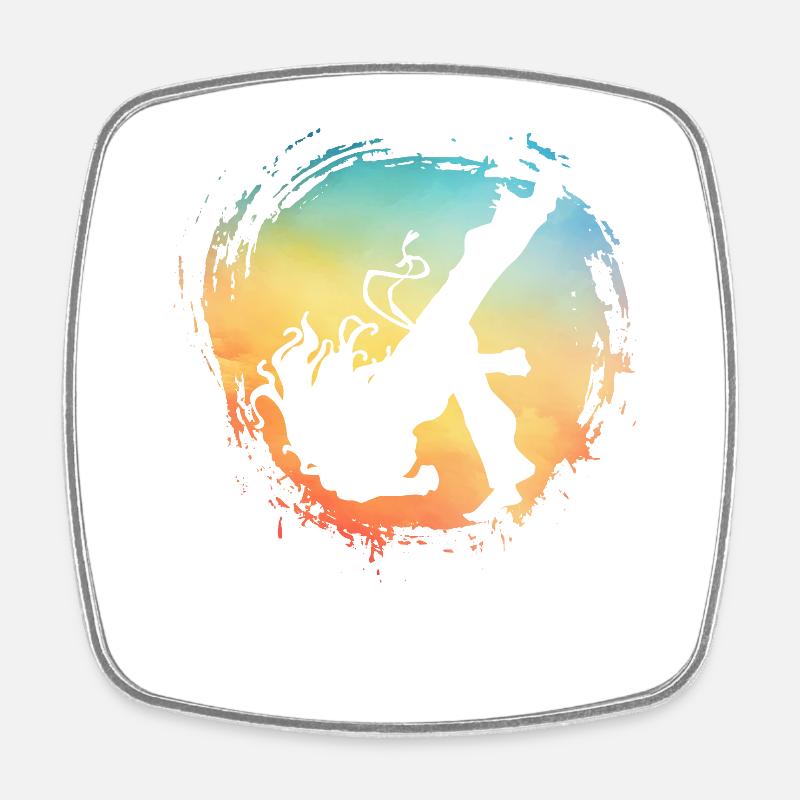 Capoeira - Viereckiger Kühlschrankmagnet - Weiß