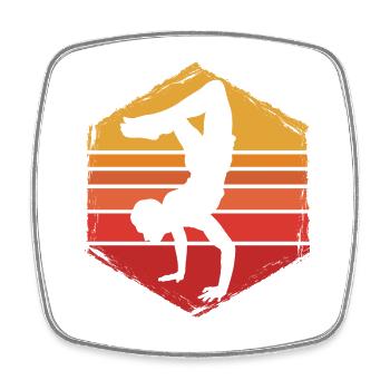 Capoeira - Viereckiger Kühlschrankmagnet - Weiß - Vorne