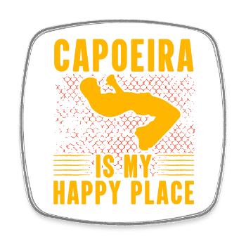 La capoeira est mon endroit préféré - Magnet carré - blanc - Devant