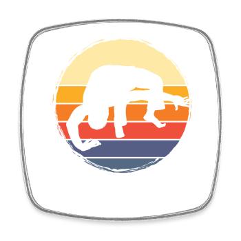 Capoeira - Viereckiger Kühlschrankmagnet - Weiß - Vorne