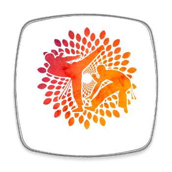 Capoeira - Viereckiger Kühlschrankmagnet - Weiß - Vorne