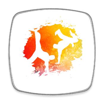 Capoeira - Viereckiger Kühlschrankmagnet - Weiß - Vorne