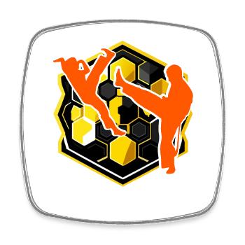 Capoeira - Viereckiger Kühlschrankmagnet - Weiß - Vorne