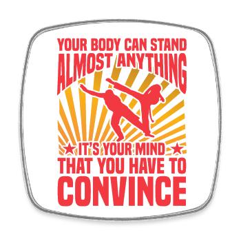 Capoeira - Square fridge magnet - white - Front