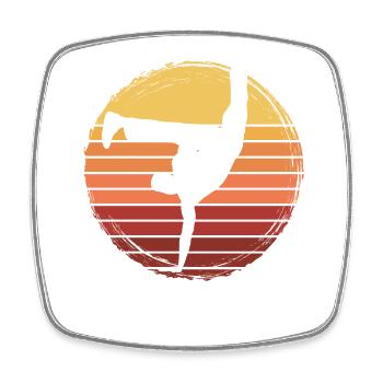 Capoeira - Viereckiger Kühlschrankmagnet - Weiß - Vorne