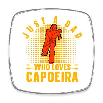Nur ein Vater, der Capoeira liebt - Viereckiger Kühlschrankmagnet - Weiß - Vorne
